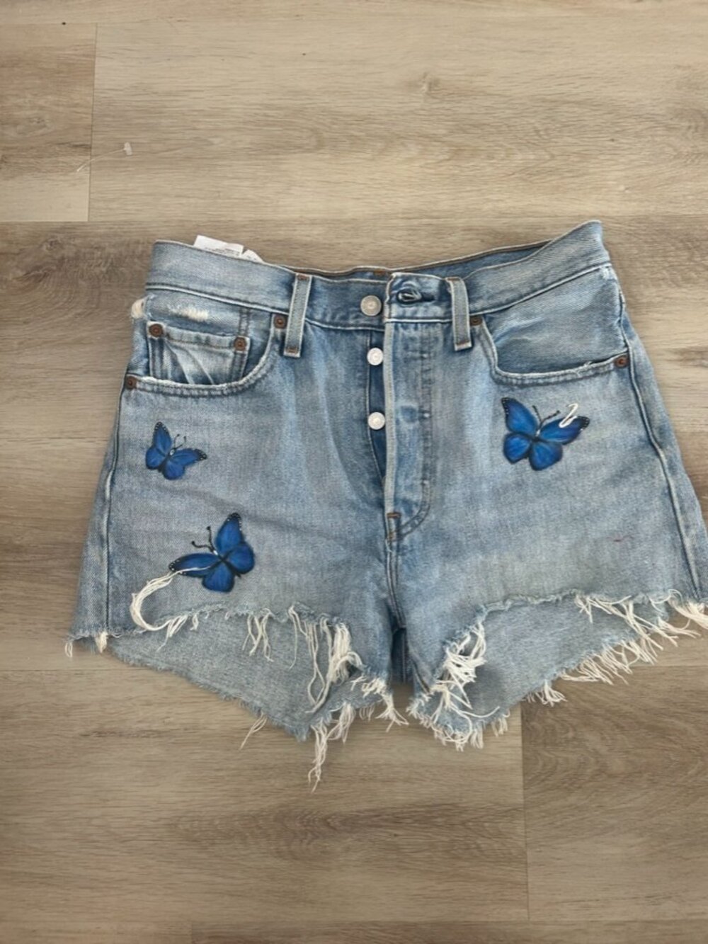Levi Jean Shorts 501 painted